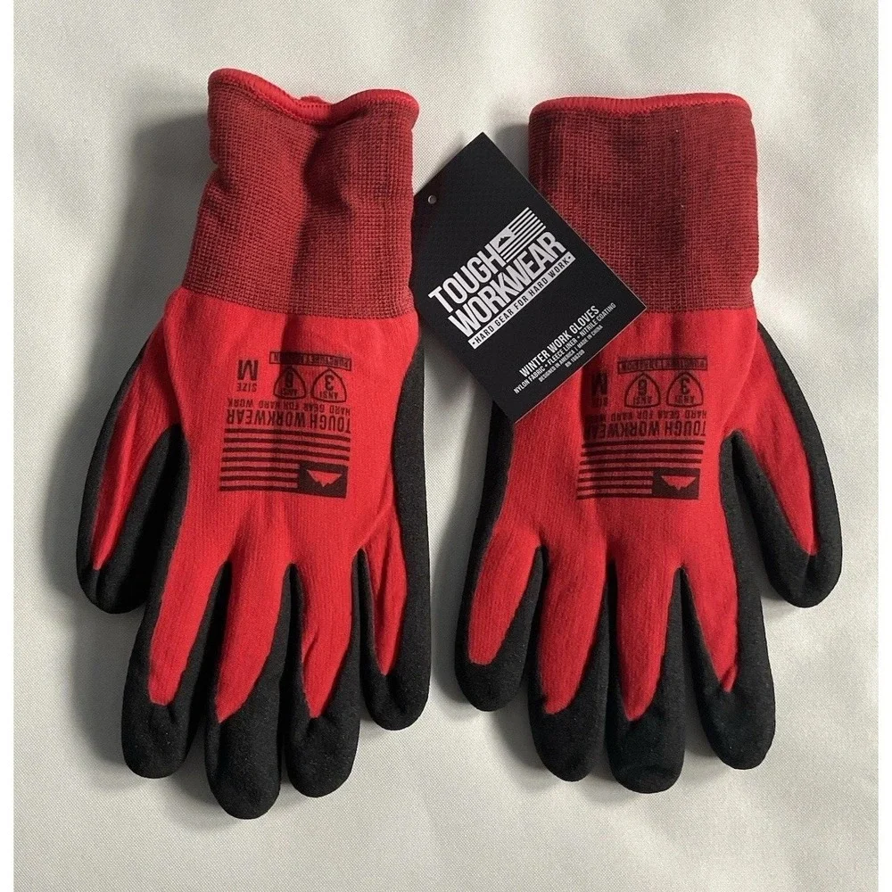 Tough Workwear Winter Work Gloves Mens & Womens cold Weather Fleece Medium